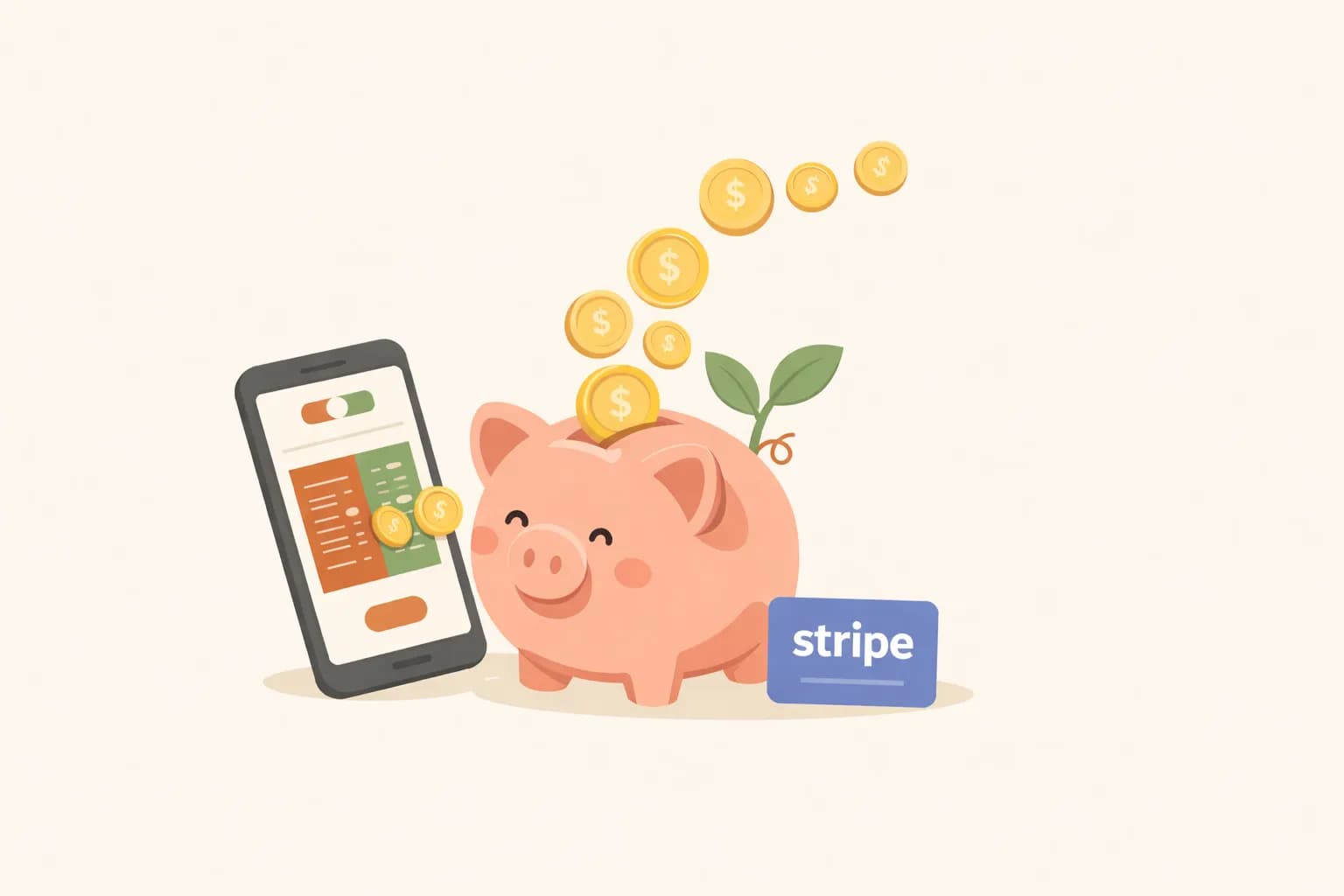 Happy restaurant owners keeping their profits